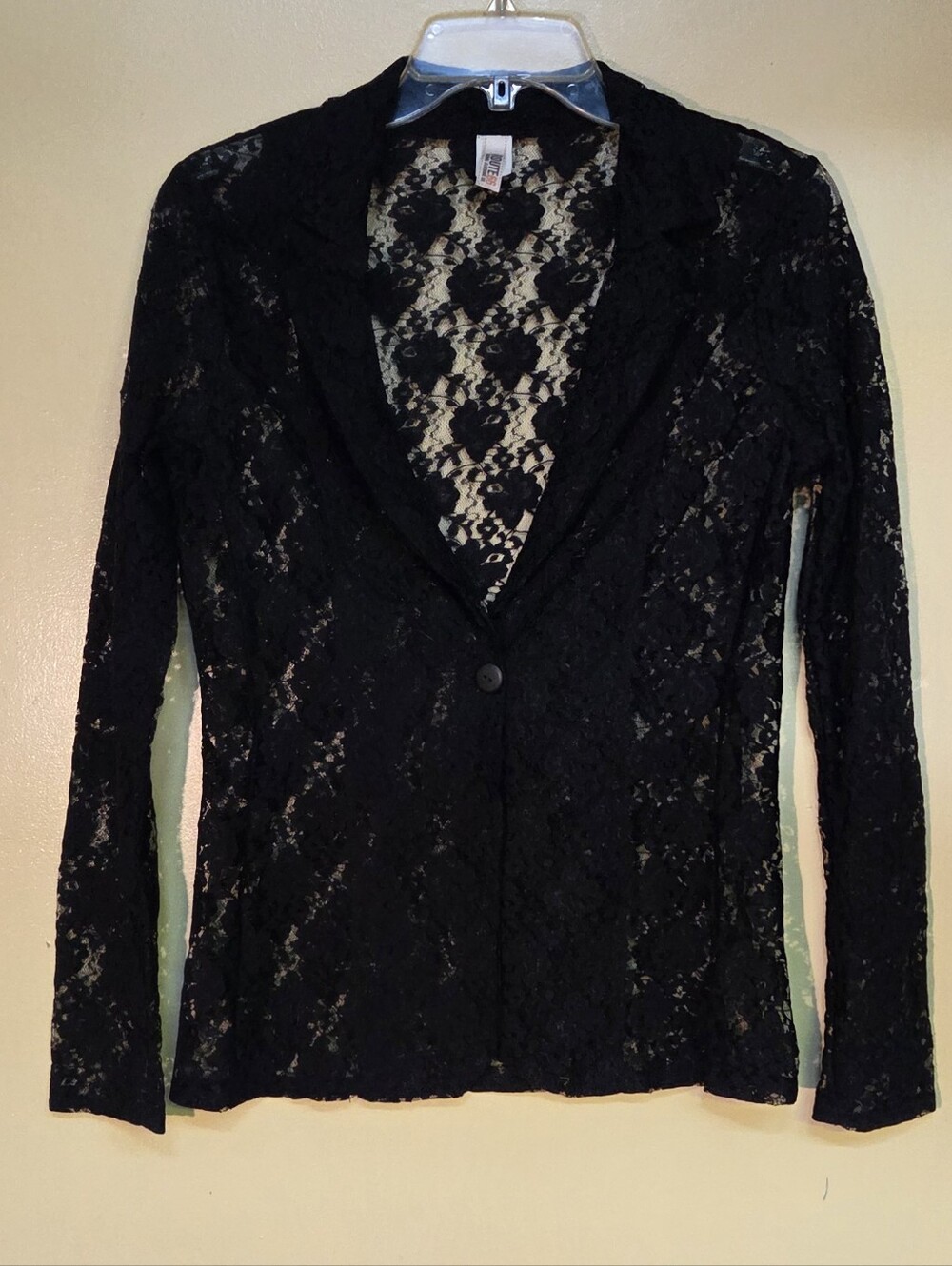 NWOT Black Lace Blazer Jacket - Button Front